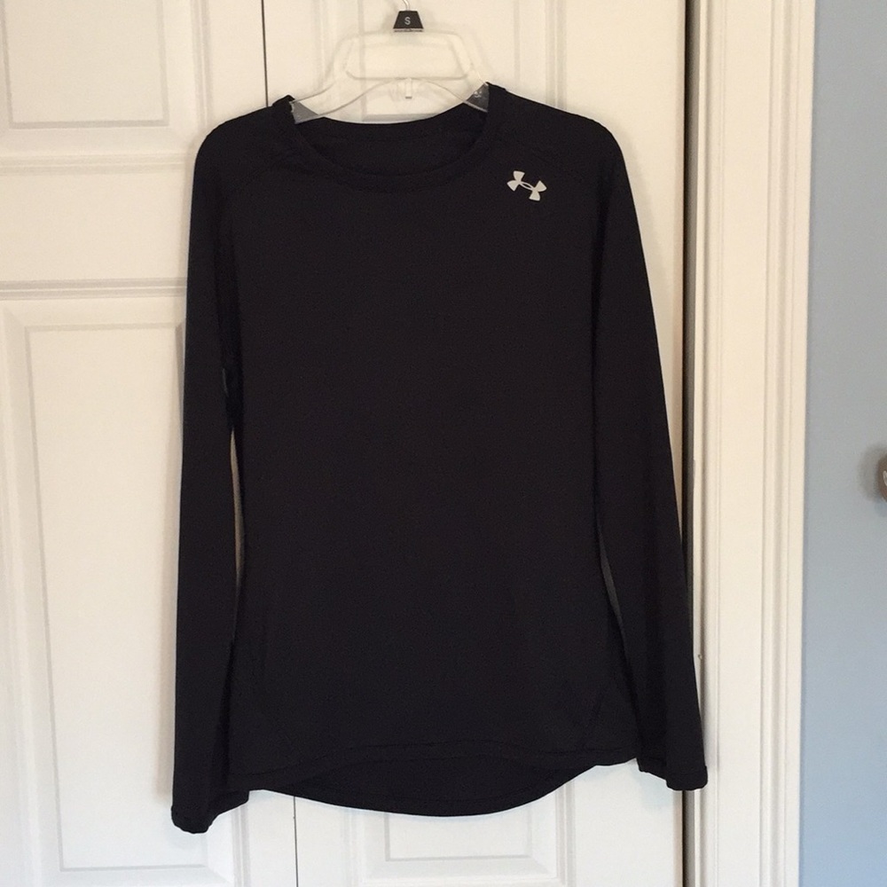 Boys black under armor long sleeved shirt